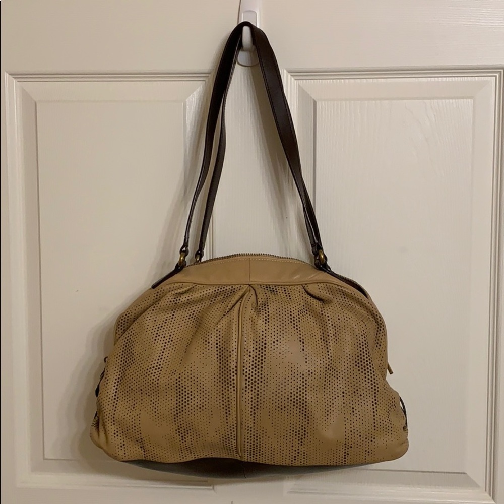 Leather tote bag